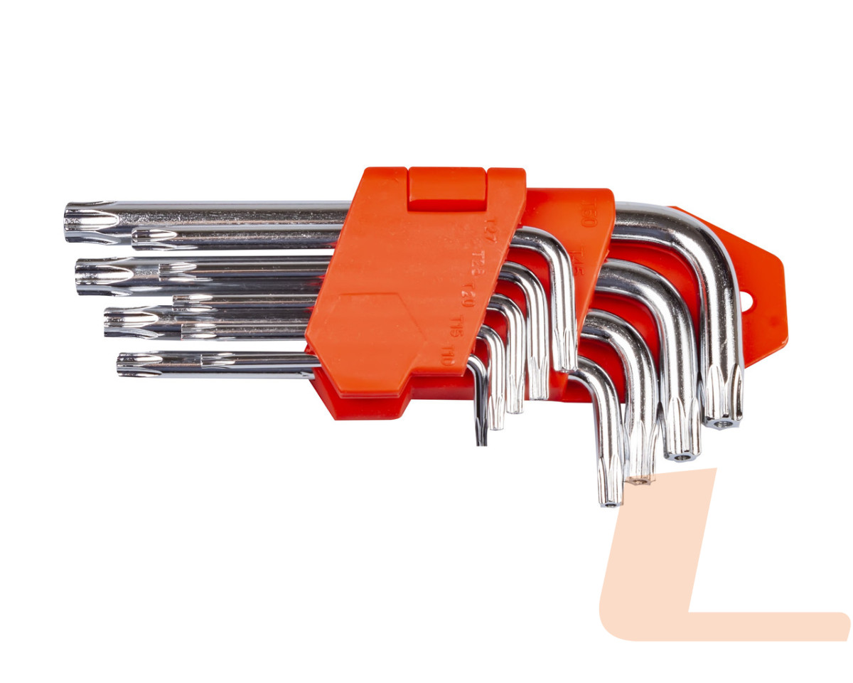Набір ключів TORX L-образних 9 шт., T10-T50, стандартної довжини LA 511603