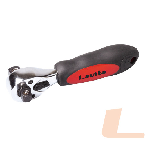 Тріскачка двостороння 1/2 "3/8", довжина 150 мм, 72 зуба, CRV LA 151238