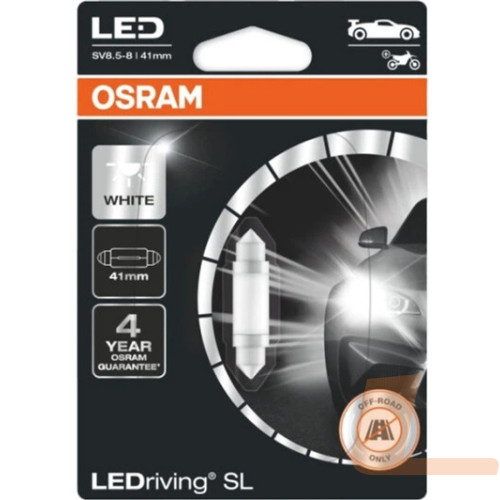 Лампа светодиодная автомобильная 12V C5W LED 0,6W 6000K 36MM SV8.5-8 LEDRIVING SL (1ШТ)