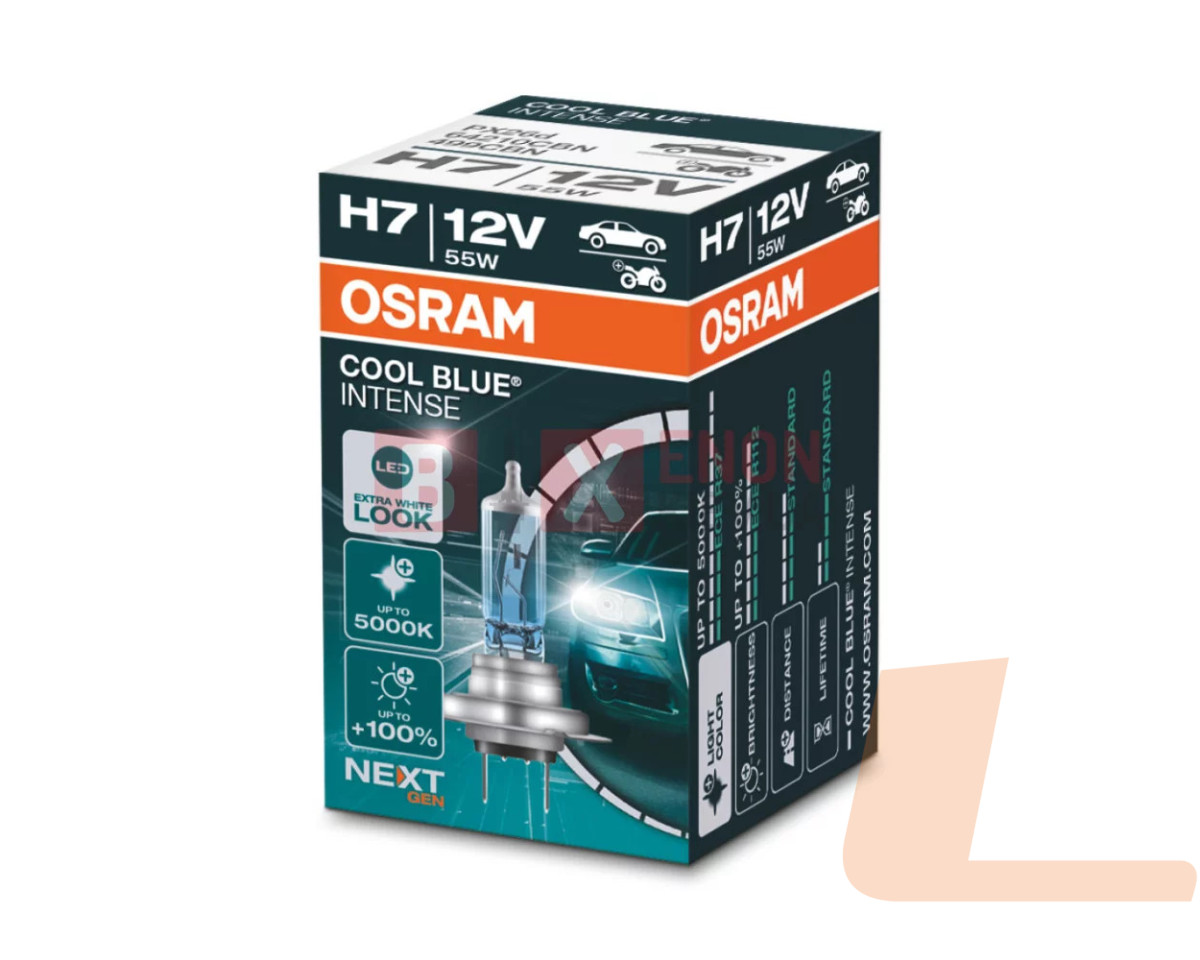 Лампа галогенная автомобильная 12V H7 55W PX26D COOL BLUE INTENSE NEXT GEN +100% up to 5000K (1ШТ) Лампа галогенная автомобильная 12V H7 55W PX26D COOL BLUE INTENSE NEXT GEN +100% up to 5000K (1ШТ)