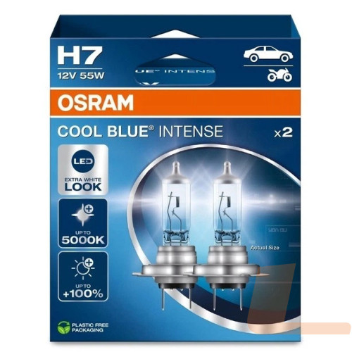 Лампа галогенна автомобільна 12V H7 55W PX26D COOL BLUE INTENSE NEXT GEN +100% up to 5000K BOX (2ШТ)