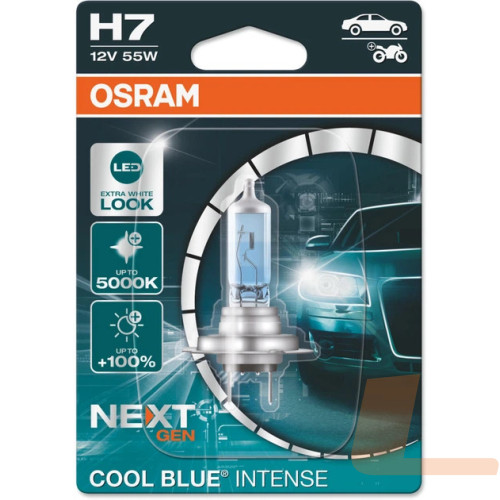 Лампа галогенная автомобильная 12V H7 55W PX26D COOL BLUE INTENSE NEXT GEN +100% до 5000K