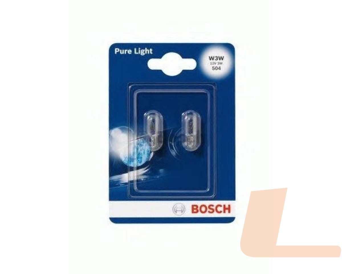 Лампа розжарювання автомобільна 12V W3W W2,1X9,5D PURE LIGHT (2ШТ) Лампа розжарювання автомобільна 12V W3W W2,1X9,5D PURE LIGHT (2ШТ)