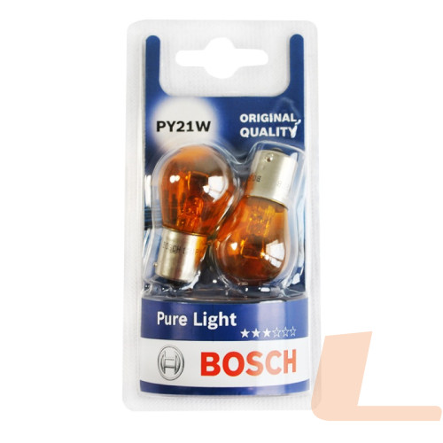 Лампа накаливания автомобильная 12V PY21W BAU15S PURE LIGHT  (2ШТ)