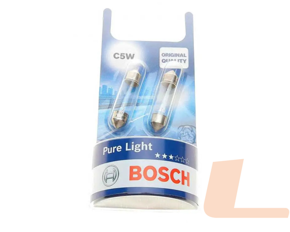 Лампа накаливания автомобильная 12V C5W SV8,5-8 PURE LIGHT (2ШТ) Лампа накаливания автомобильная 12V C5W SV8,5-8 PURE LIGHT (2ШТ)