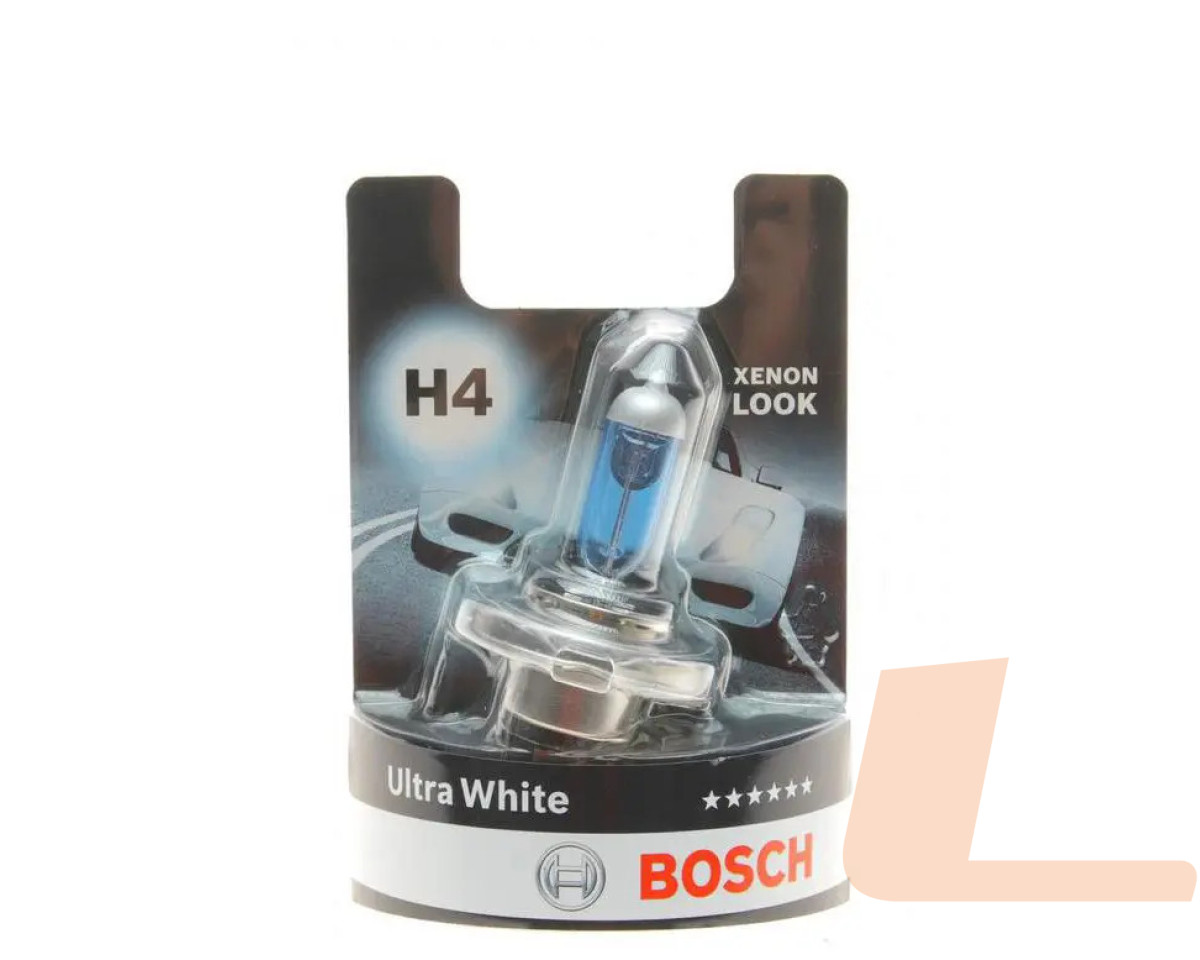 Лампа галогенная автомобильная 12V H4 P43T ULTRA WHITE 4200K Лампа галогенная автомобильная 12V H4 P43T ULTRA WHITE 4200K