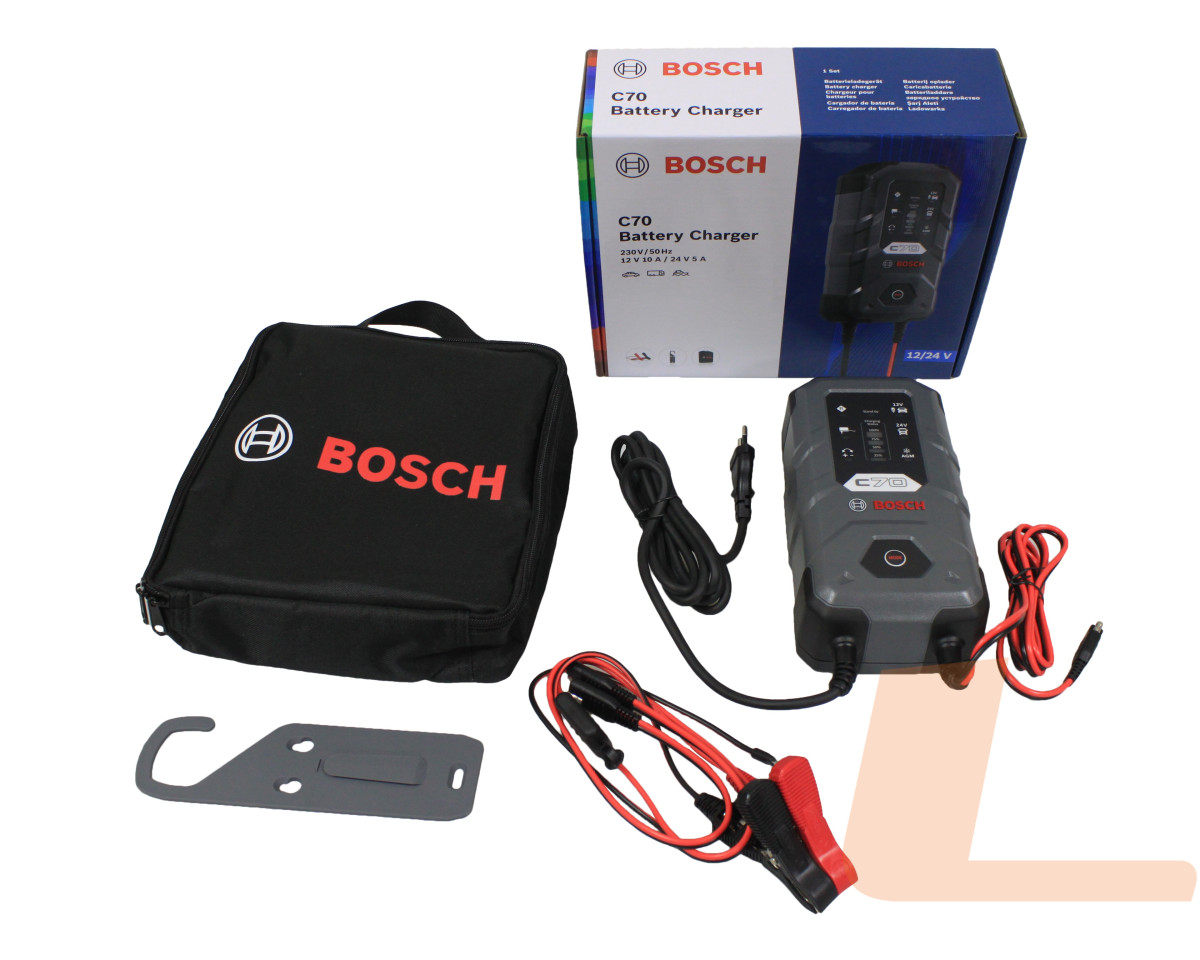 ЗАРЯДНИЙ ПРИСТРІЙ BOSCH C70 12В/24В MAX 5A VRLA, WET, GEL, EFB, AGM ЗАРЯДНИЙ ПРИСТРІЙ BOSCH C70 12В/24В MAX 5A VRLA, WET, GEL, EFB, AGM
