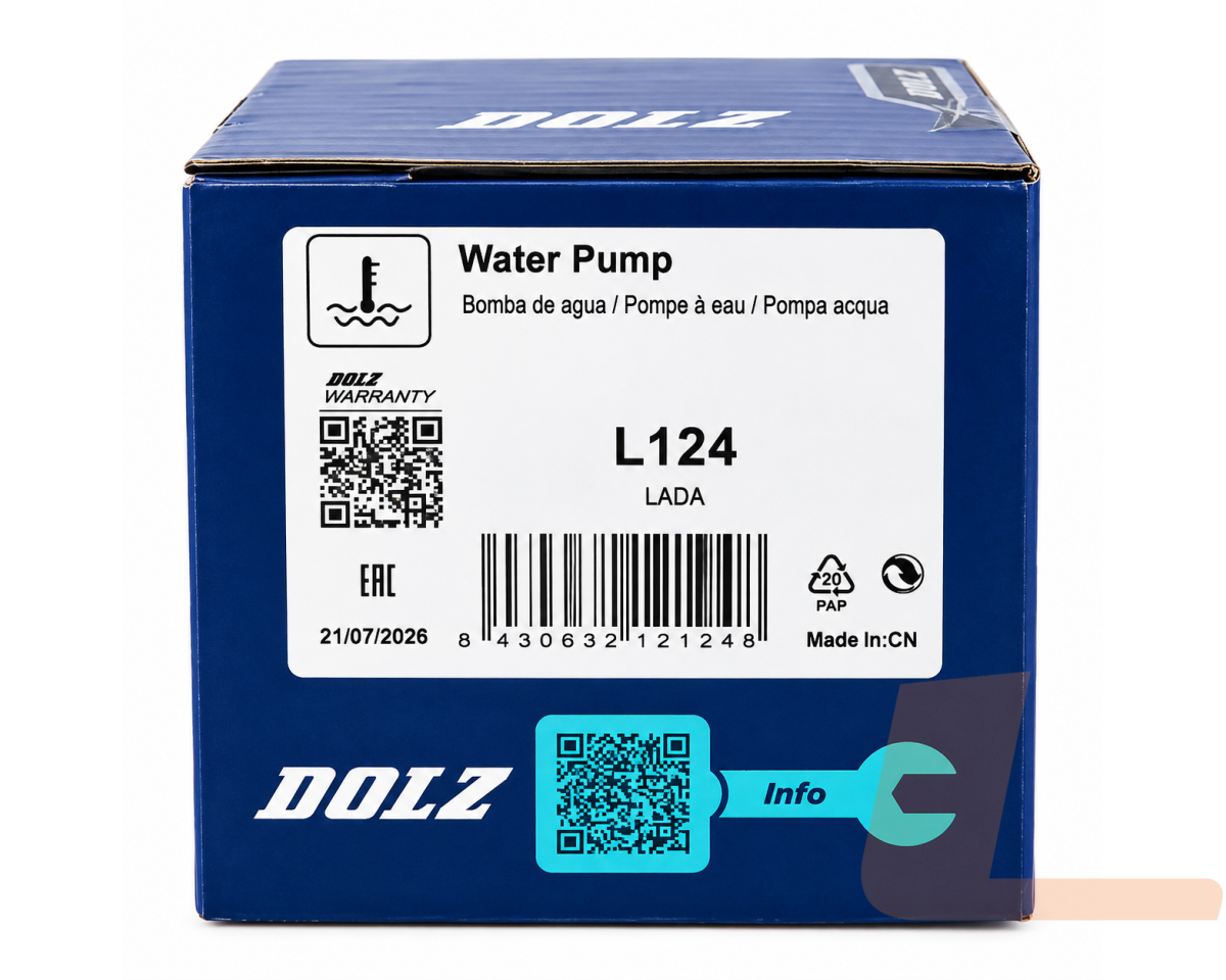Насос водяной (помпа) DOLZ L124 Насос водяной (помпа) DOLZ L124
